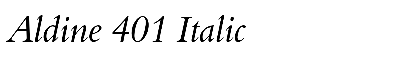 Aldine 401 Italic